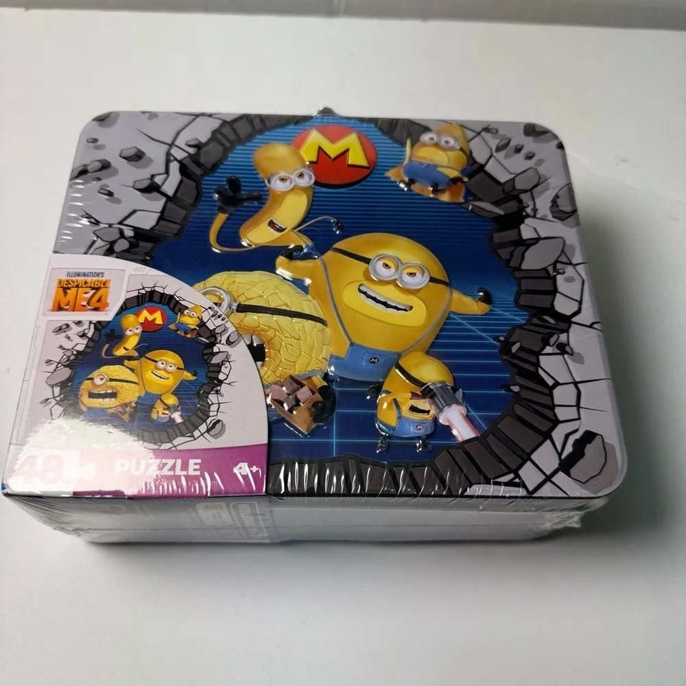 Despicable Me Minions 48-Piece Puzzle in Tin with Handle, for Families and Kids